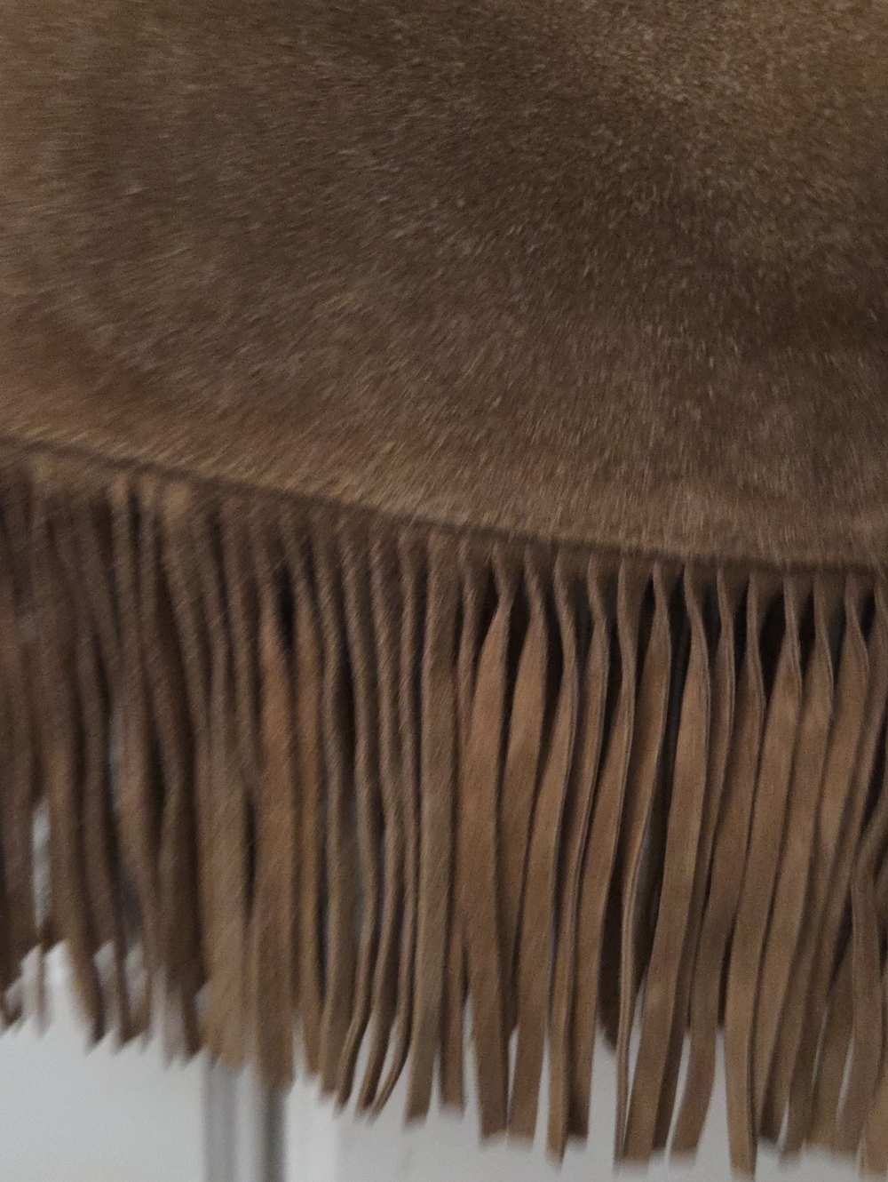 Carolina Herrera Brown Suede Fringe Crossbody Bag - Picture 13 of 13